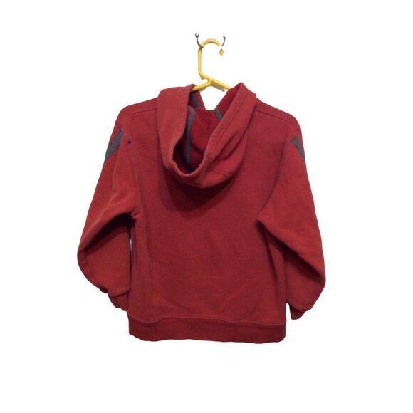 CABELAS Hooded Pullover Youth Large Rust Charcoal Grey Cotton/Polyester - Picture 2 of 3